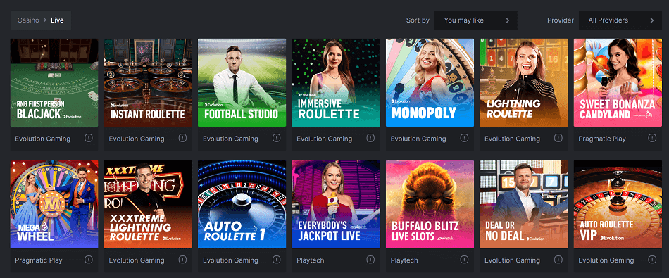 Live Casino Spiele