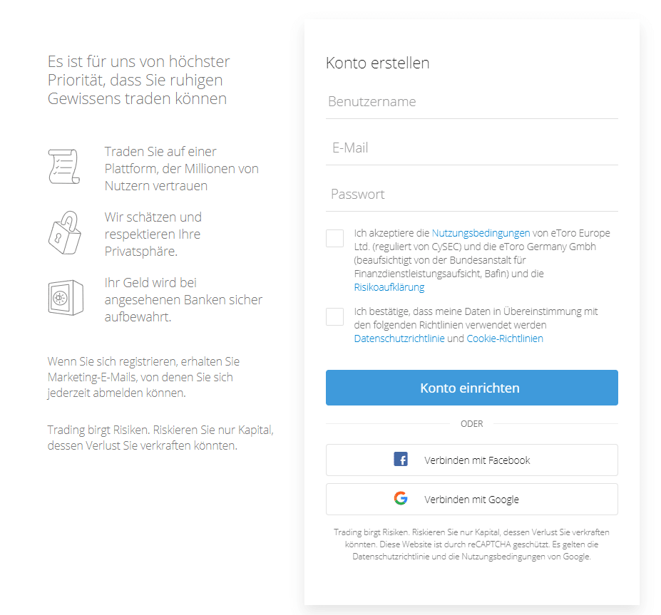 etoro konto einrichten