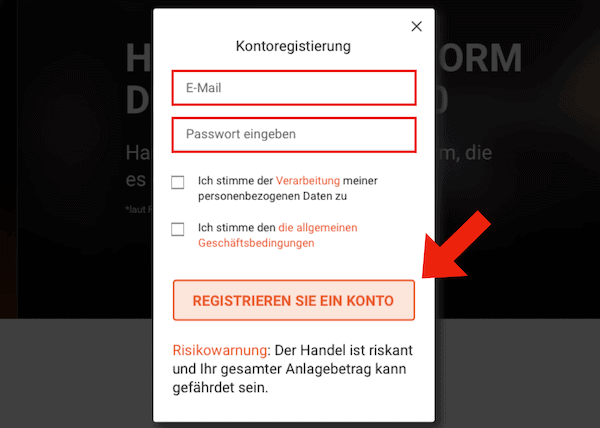 Libertex Registrierung