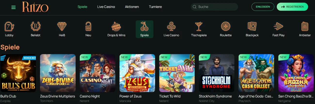 ritzo Spieleauswahl